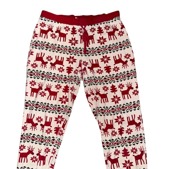 Hanna Andersson Dear Deer Reindeer Womens S Pajamas Christmas Holiday Red - Picture 6 of 11